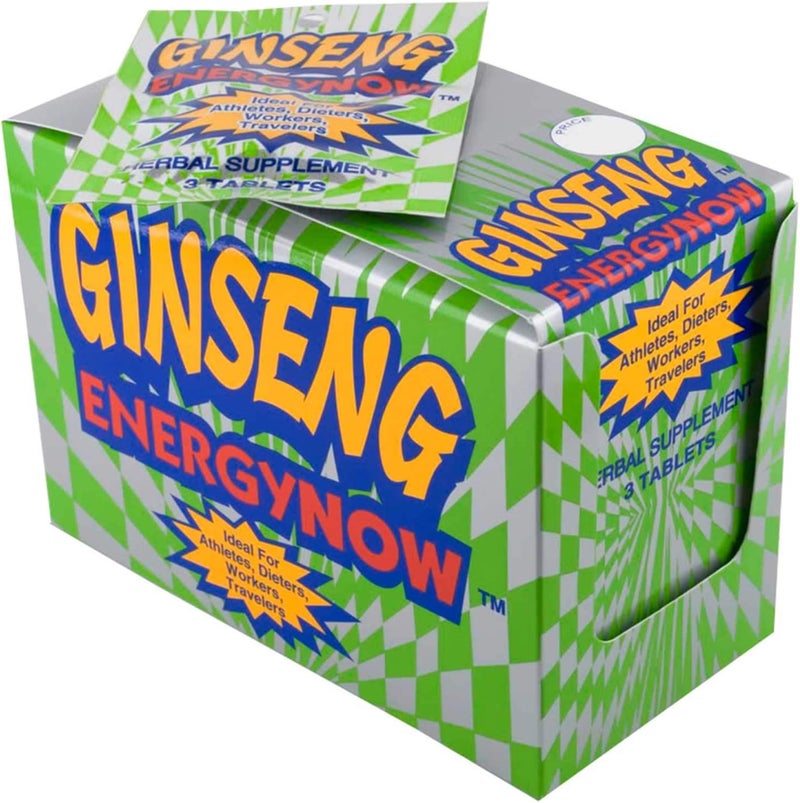 Energy Now Ginseng Herbal Supplement - Pack of 24 (Total 72 Capsules)